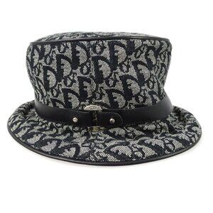 Christian Dior Black Gray Trotter Hat DVC04001 #57 Small Good